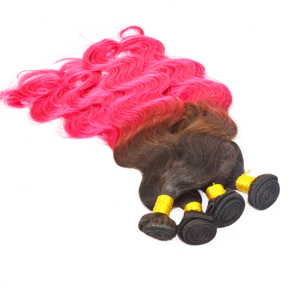 Factory Drict sell virgin hair 2T color great feel body wave hair wefts HN159